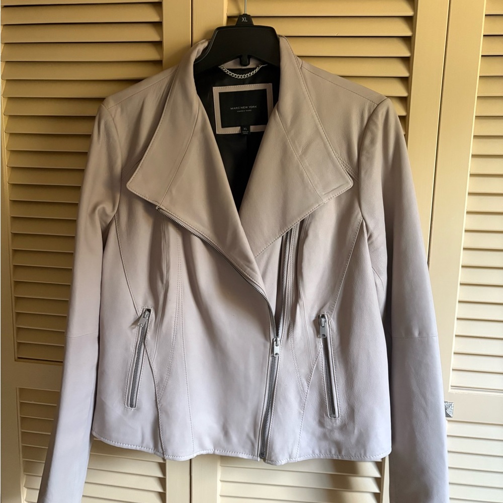 Marc New York Women's Beige Leather Jacket